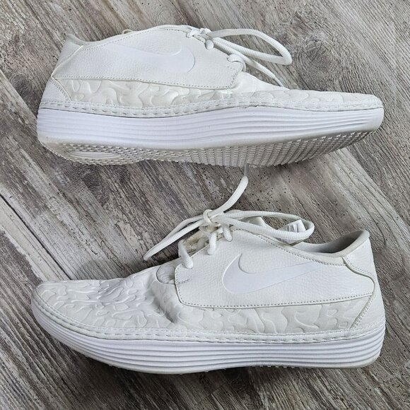Nike Solarsoft White Lightweight Comfort Lace Sneakers 728857 Men 11 EU 45 Rare - Picture 13 of 16